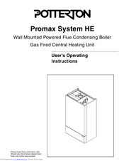 Potterton Promax System HE User Operating Instructions Manual