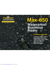 Maximon MAX-850 User Manual