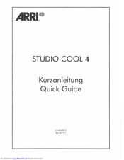 ARRI Studio Cool 4 Quick Manual