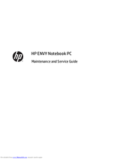 HP ENVY Maintenance And Service Manual