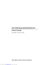 Dec 3000 800 Owner's Manual