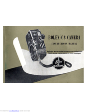 BOLEX C8 Instruction Manual