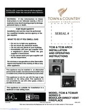 Town & Country Fireplaces TC36AR Instruction Manual