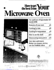 GE Spacemaker III JEM6 Use And Care Manual