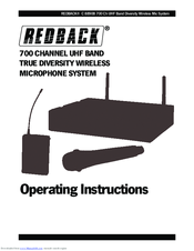 Redback C 8890B Operating Instructions Manual