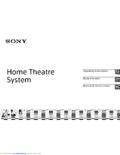 Sony HT-XT1 Operating Instructions Manual