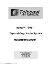 Telecast Adder TD161 Instruction Manual