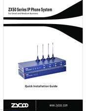 Zycoo ZX50-G4 Quick Installation Manual