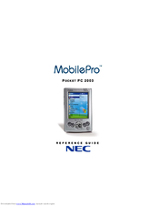 NEC MobilePro 250e Reference Manual