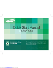 Samsung PL80 Quick Start Manual