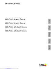 Axis AXIS P3353 Installation Manual