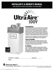 Ultra-air 100V Installer's & Owner's Manual