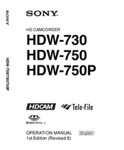 Sony HDCAM HDW-750P Operation Manual