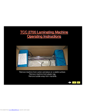 Tamerica TCC-2700 Operating Instructions Manual