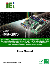 IEI Technology IBM-Q670 User Manual
