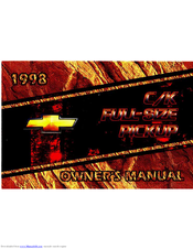 Chevrolet 1998 C/K Full-Size Pickup Owner's Manual