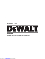 DeWalt DWD024S-XE Instruction Manual