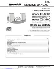 Sharp XL-3700 Service Manual