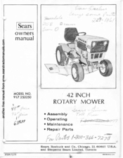 Sears 917.253250 Owner's Manual