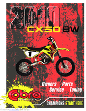 Cobra Moto CX50 SR 2010 Owner's Manual