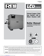 RBI LCD-I0M-8R Installation And Operation Instructions Manual