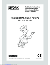 York YHGS Installation Instructions Manual