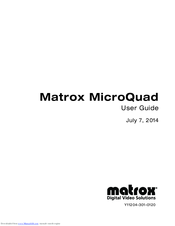 Matrox MicroQuad User Manual
