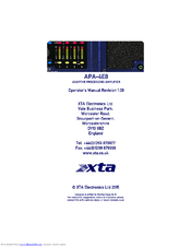XTA apa-4e8 Operator's Manual