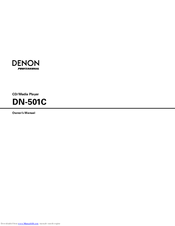 Denon DN-501C Owner's Manual