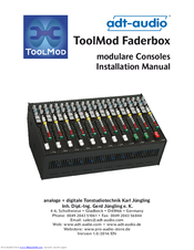 adt-audio ToolMod Faderbox Installation Manual