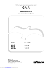 Savio GAIA 424 RS Service Manual