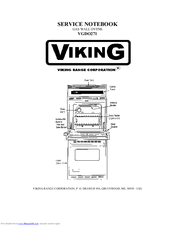 Viking VGDO271 Service Notebook