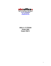 ABC Office 3905 U Instruction Manual