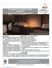 Firegear KWB-LP1 Owners & Installation Manual