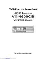 Vertex Standard VX-4600CB Operating Manual
