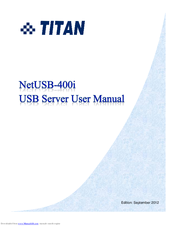 Titan NetUSB-400i User Manual