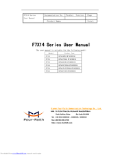 Four-Faith F7114 User Manual