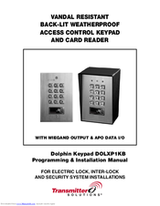 Transmitter Solutions Dolphin DOLXP1KB Programming & Installation Manual