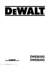 DeWalt DWE8830G Manual