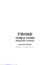 Twose TF500 Operator's Manual