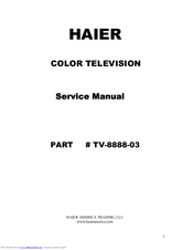 Haier TV-8888-03 Service Manual