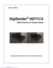DigiSender HDPRO3 DGHDP3 Instruction Manual