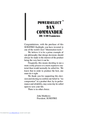 Surefire Powerselect 9AN Commander Manual