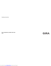 Gira 0389 Series Operating Instructions Manual