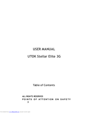 UTOK Stellar Elite 3G User Manual