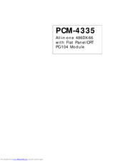 Aaeon PCM-4335 Manual