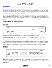 URC Total control DMS-100 Introduction Manual