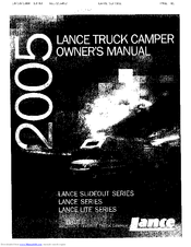 Lance Lance Slideout 2005 Series Owner's Manual