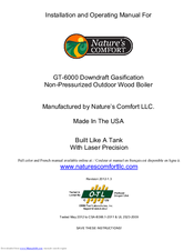 Nature's Comfort GT-6000 Installation And Operating Manual