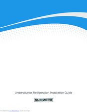Sub-Zero UC-24C(I) Installation Manual